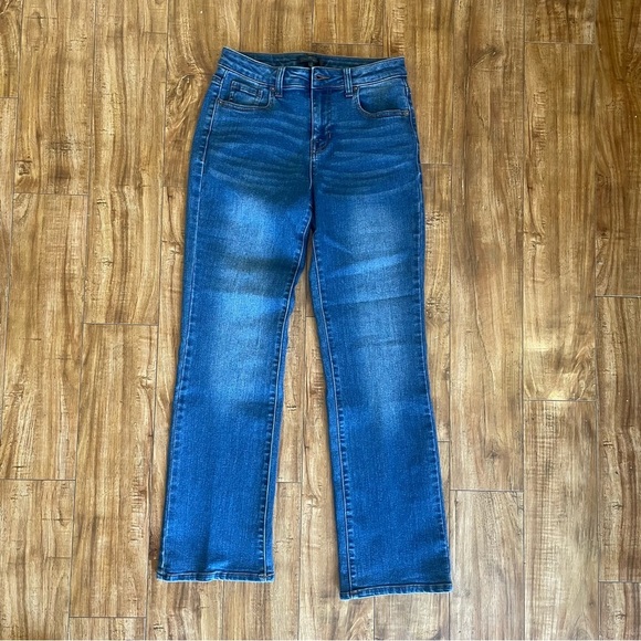 DAILY THREAD Women’s Petite Blue Straight Fit High Rise Size 4P - Picture 1 of 11